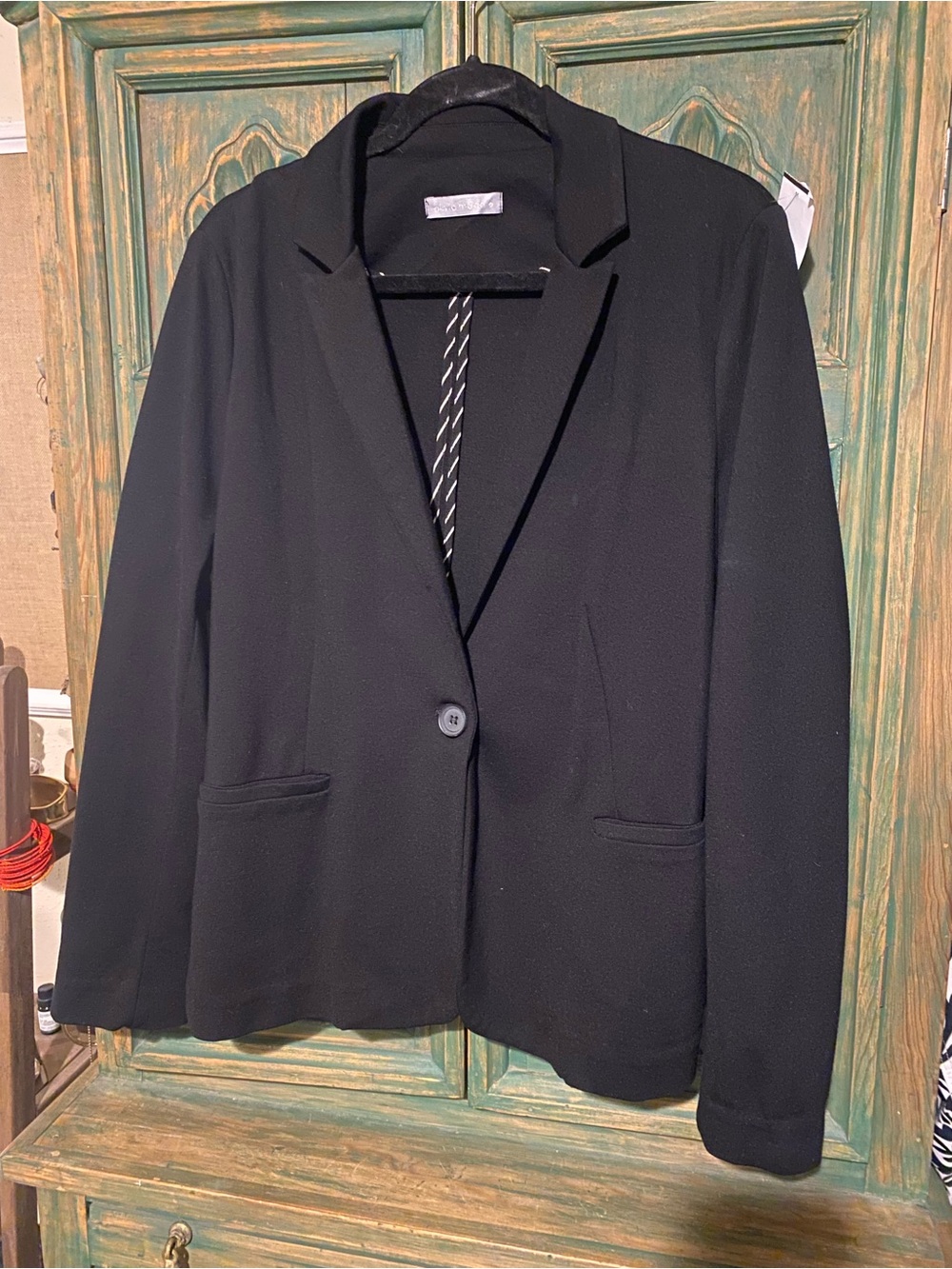 Olivia Moon Black Single-Button Women's Blazer